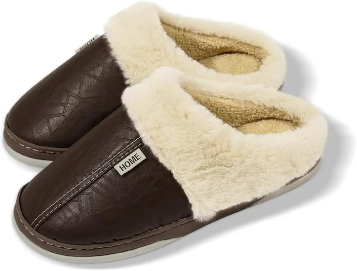 BEMMY Pantufas Masculinas, Chinelo de Algodão Impermeáveis, Macias e Felpudas, Antiderrapantes e Aconchegantes. (Recomendado Escolher 1 Tamanhos Maiores).