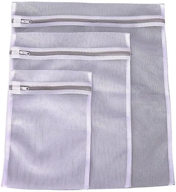 Oikos - Kit 3 Sacos para Lavar Roupas Delicadas P,M e G com Zíper | Camisetas, proteção dos tecidos, roupas íntimas, máquina de lavar, reutilizáveis