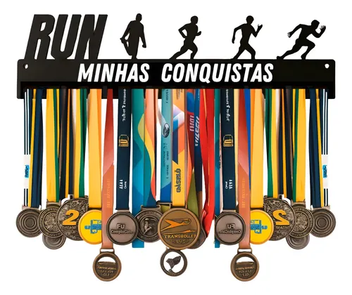 Melhor Porta Medalhas Suporte Parede Até 65 Medalhas Corrida Masculino