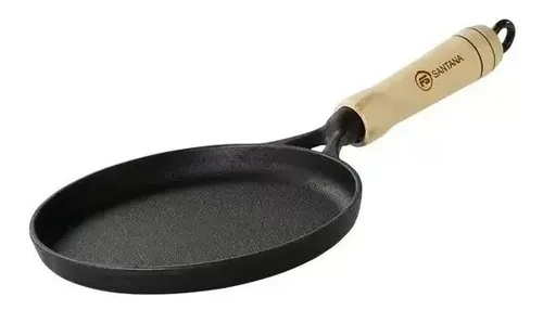 Tapioqueira Ferro Fundido Frigideira Tapioca 18cm Santana Preto