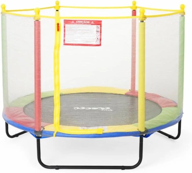 Cama Elástica Pula Pula Trampolim 1,52m com Rede Replay Kids