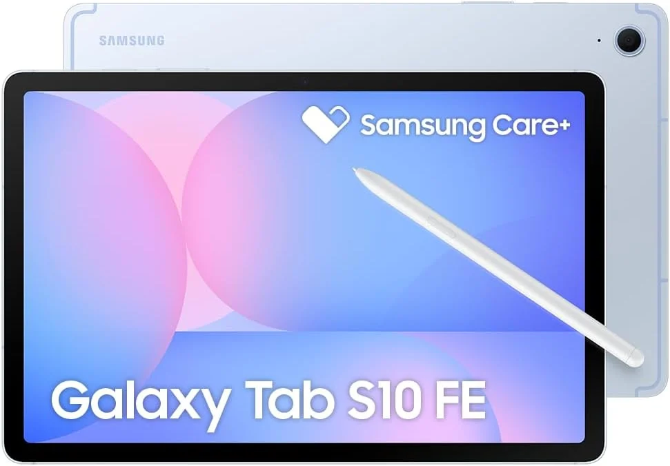Tablet Samsung Galaxy Tab S10 FE, Azul, 10.9", Wifi, 128GB, 8GB RAM, Camera Traseira de 13MP, Câmera Frontal de 12MP Ultra Wide, Wifi 6, IP68, Android 15