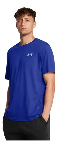 Camiseta Sportstyle Under Armour Left Chest Masculina Azul G