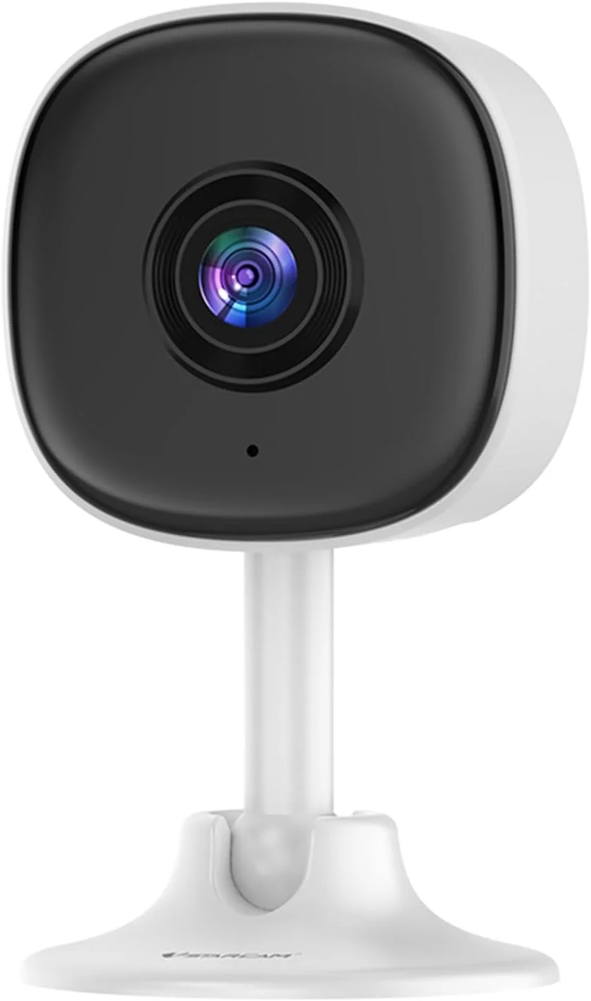 Câmera de Segurança Interna WiFi, Lente Ultra Grande Angular, Detecção de Pessoas, Alertas em Tempo Real, Monitoramento por App