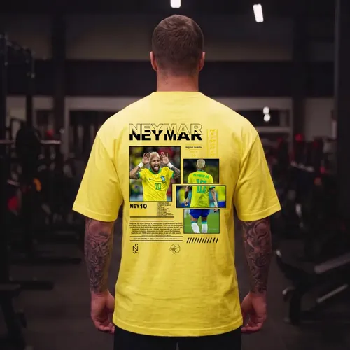 Camiseta Jogador Brasileiro Neymar Convocado Camisa Algodão