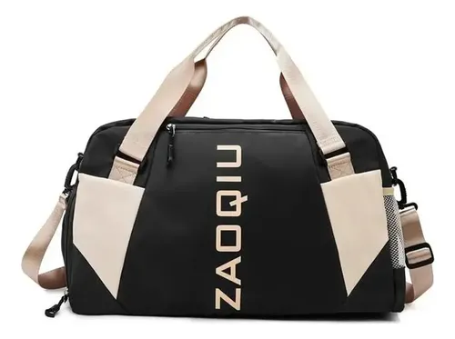 Bolsa De Viagem De Mão Grande Preta Para Bordo E Academia Preto Liso