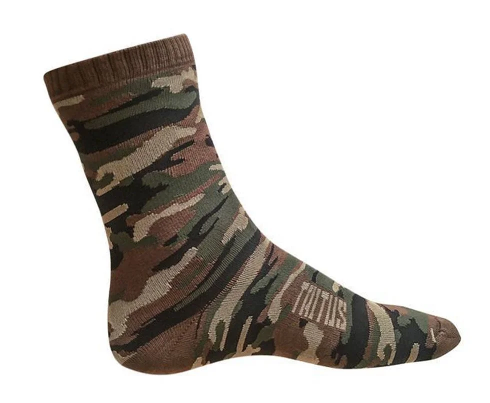 Meia Camuflada marrom Cano Medio Tamanho 39-43 Algodão/Poliamida - Taitus