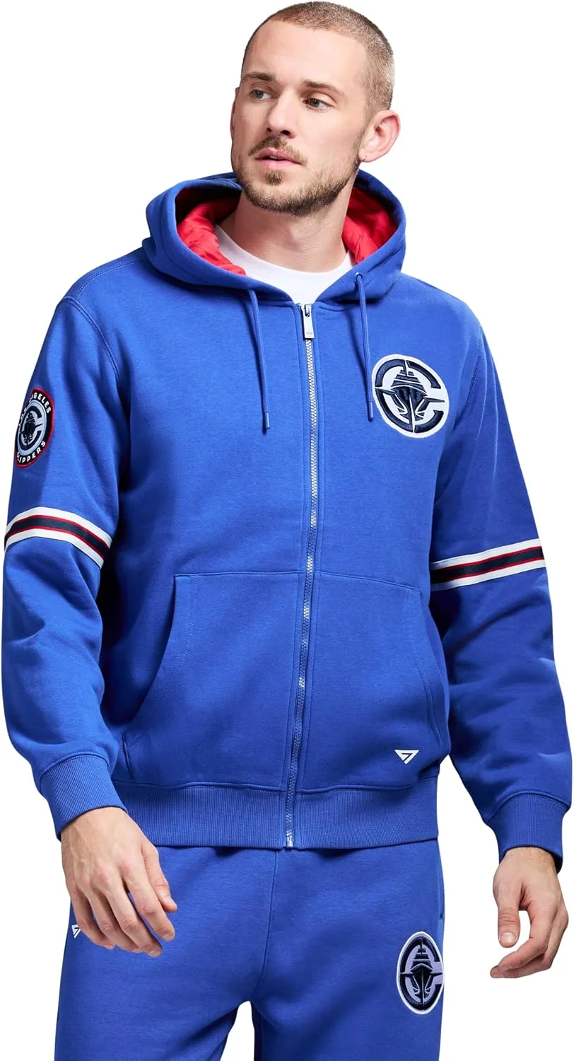 Suéter com capuz X Nba Officially Licensed Men's Full-zip Up Long Sleeve Hooded Fleece Sweatshirt GAME 7Masculino