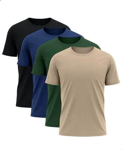Kit 4 Camisetas Básicas  Dry Tech Variado G