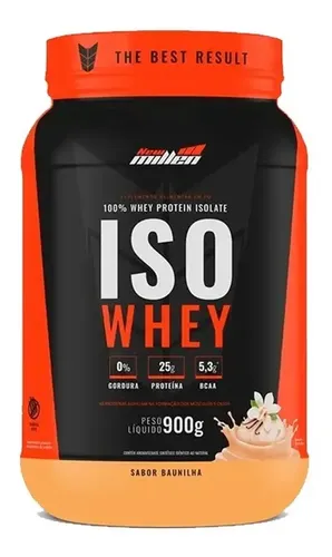 Iso Whey Isolado 900g - New Millen Sabor Baunilha