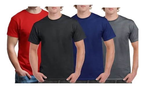 Kit 4 Camiseta Masculina Camiseta Básica Não Amassa Promoção