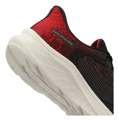 Tênis  Masculino Delta/122 Olympikus Preto/vermelho Lisa 42 Br