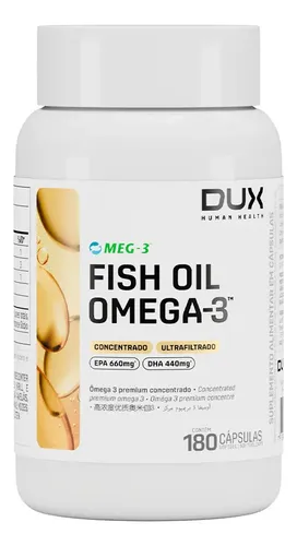 Fish Oil Ômega 3 Pote 180 Capsulas Dux Nutrition