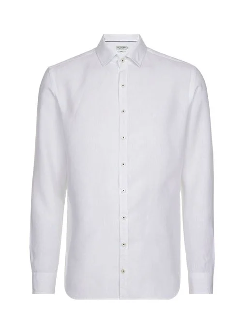 Camisa Slim Fit Palestra 1914 Puro Linho Masculina Individual