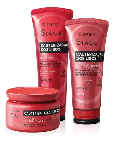 Siàge Cauterização Dos Lisos: Shampoo+condicionador+máscara