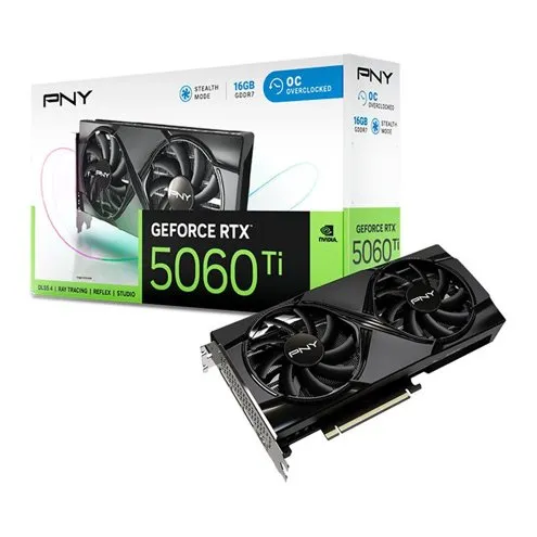 Placa de Video PNY GeForce RTX 5060 Ti Dual OC 16GB GDDR7 128-bit
