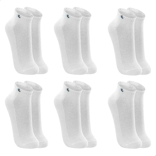 Lupo Kit de meias esportivas de algodão respirável com 6 pares