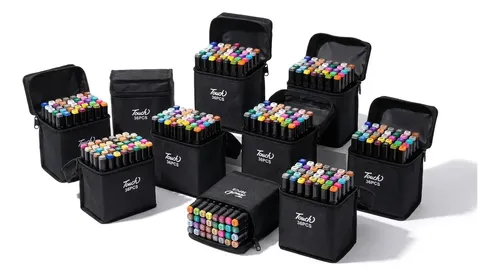 Kit 10 Pacotes Canetas Marcador Permanente 36 Cores Multicores