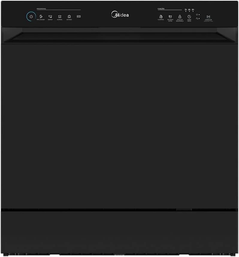 Lava Louças 8 Serviços Preta Touch Plus Midea 220v