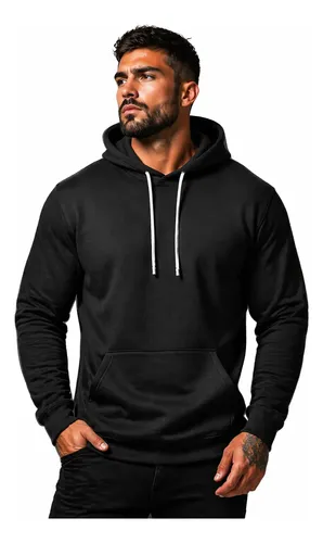 Blusa Moletom Canguru Liso Básico Premium Várias Cores