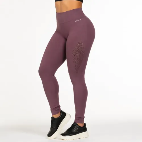 Calça Legging Feminina Selene Cintura Alta Fitness Original Ameixa M