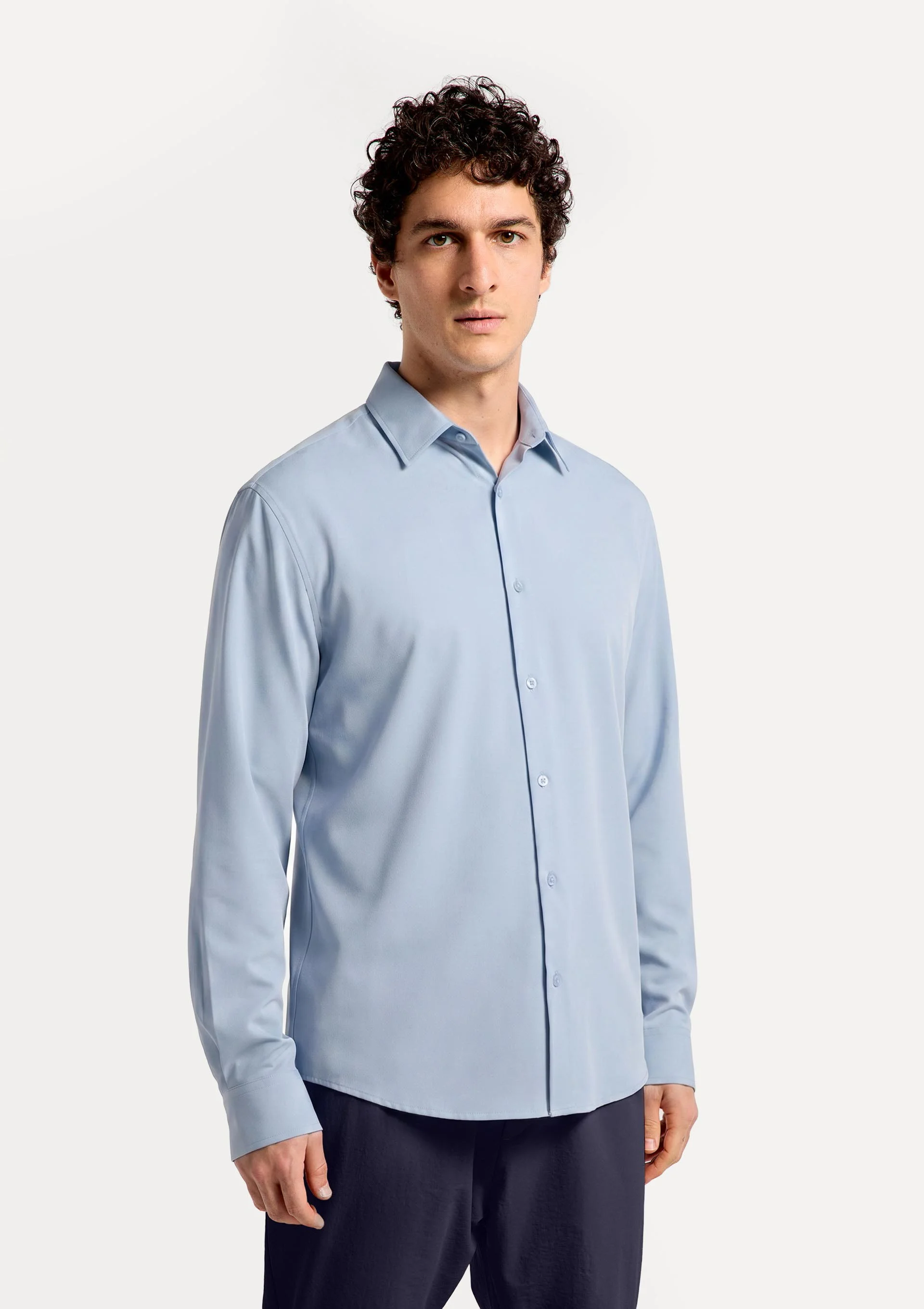 Camisa Masculina Manga Longa Tech - Azul