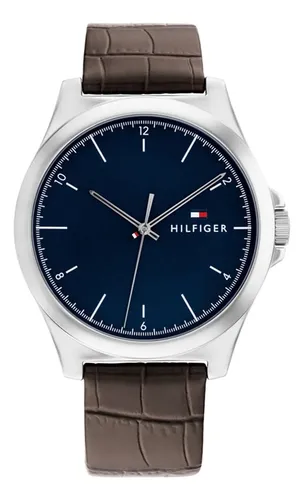 Relógio Tommy Hilfiger Masculino Couro Marrom 1710549 Marrom Azul