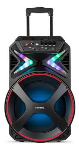 Caixa Amplificada Connect Lights Cm-400 Mondial Cor Preto Preto/vermelho 127/220v