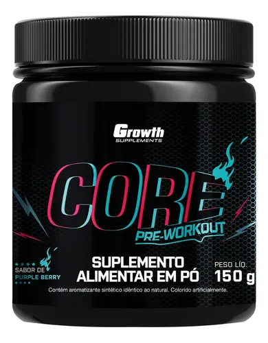 Pré Treino Core 150g Growth Supplements Purple Berry