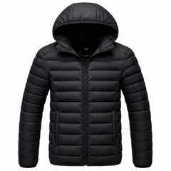 Jaqueta Puffer Masculina Bobojaco Casaco Capuz Removível
