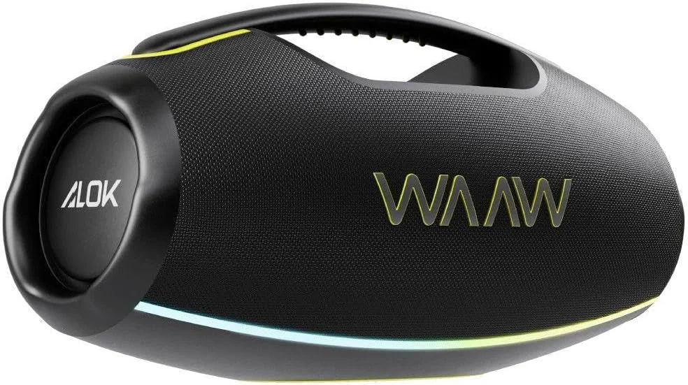 WAAW by ALOK Caixa de Som HYPERBOOM 1000 Bluetooth, À Prova D'Água, Até 12h de Autonomia, Tecnologia TWS, 180W RMS