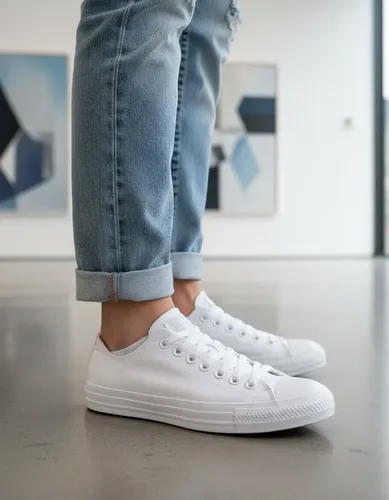 Tênis Converse Chuck Taylor Curto Tecido Adulto Branco/branco/branco Liso 39 Br