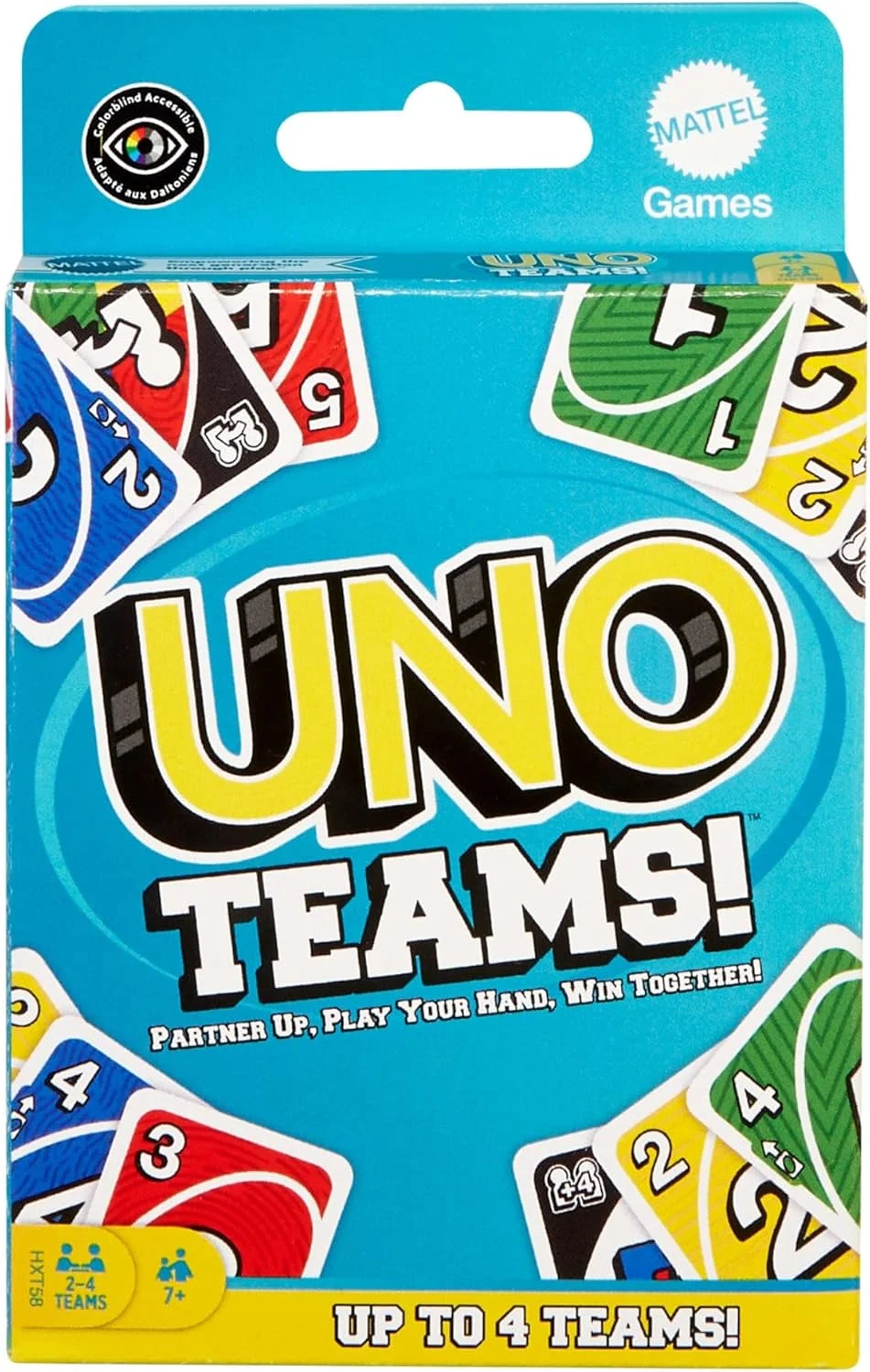 UNO Jogo de Cartas Teams para crianças a partir de 7 anos