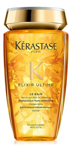 Shampoo De Nutrição Com Óleo De Argan, Limpeza Profunda E Brilho Radiante E Maciez Para Todos Os Tipos De Cabelo, Elixir Ultime Le Bain, Kérastase 250ml