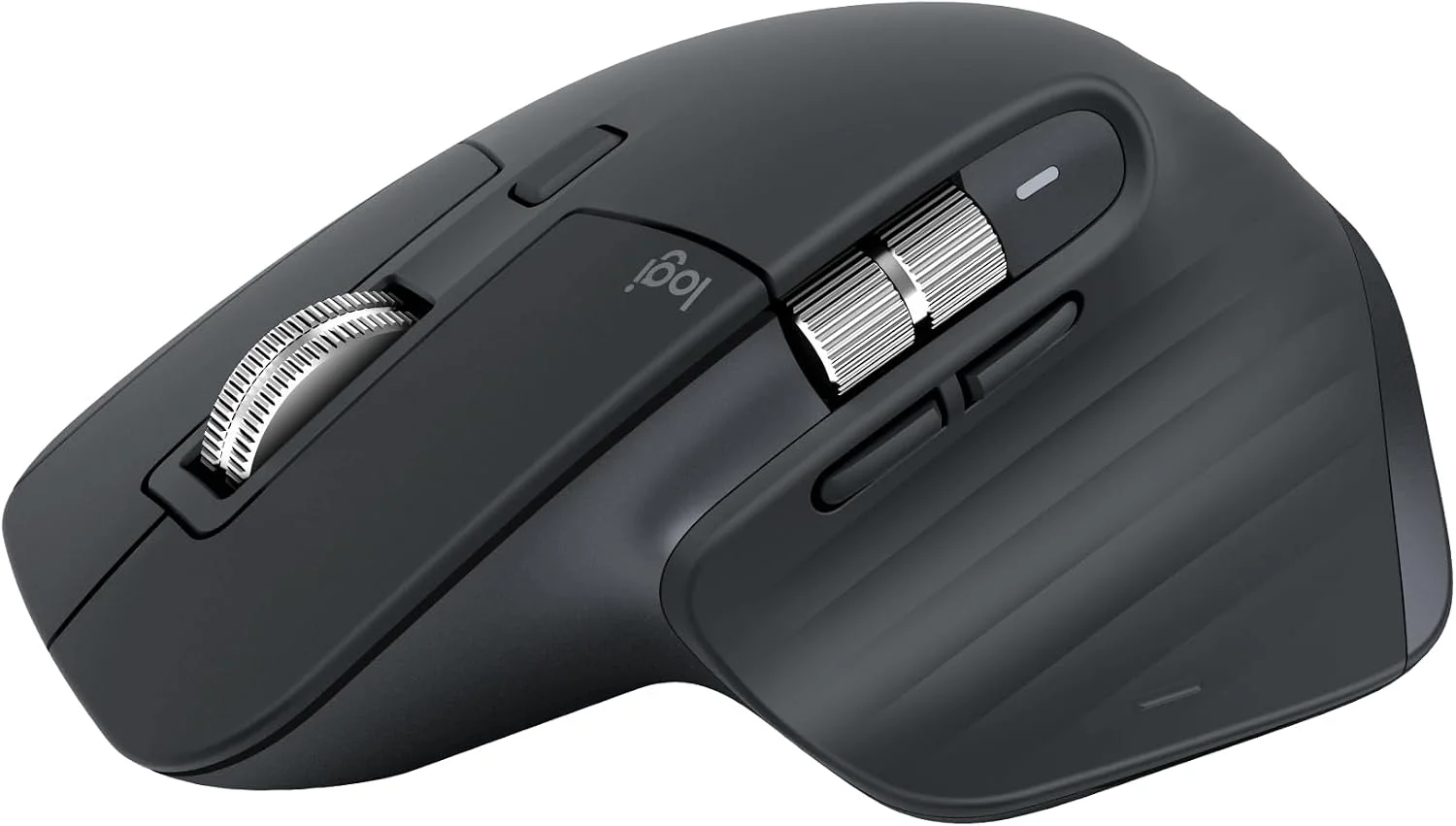 Mouse sem fio Logitech Mx Master 3s Bluetooth Edition - Conexão por Bluetooth, Com rolagem ultra-rápida, Design Ergonômico, Rastreamento em Vidro, 8K DPI, Clique Silencioso - Grafite