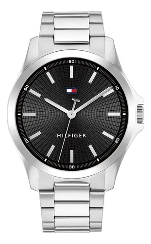 Relógio Tommy Hilfiger Masculino Aço Prateado 1710671 Prateado Preto