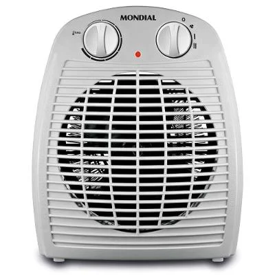 Aquecedor de Ambiente Mondial A-08 com Controle de Temperatura - Cinza