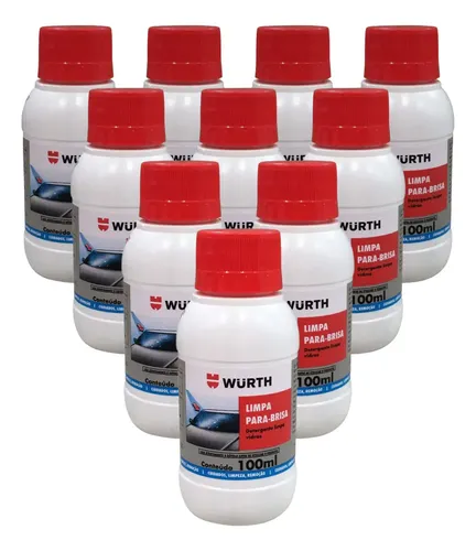 Kit 10 Unidades - Wurth Limpa Parabrisa 100ml