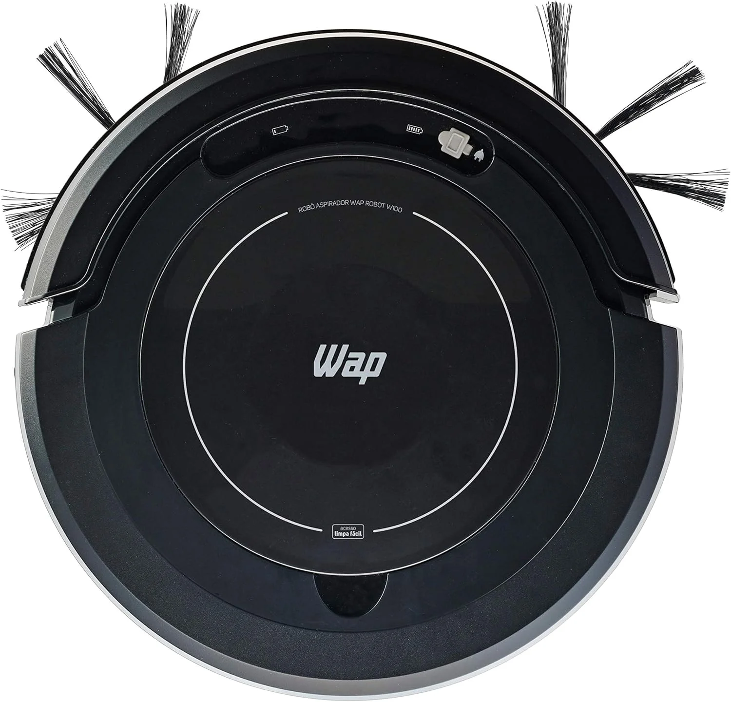 WAP Aspirador de Pó Robô ROBOT W100 3 em 1, Automático, 250ml, com Sistema de Antiqueda e Colisão, 17W 12,8VDC Bivolt