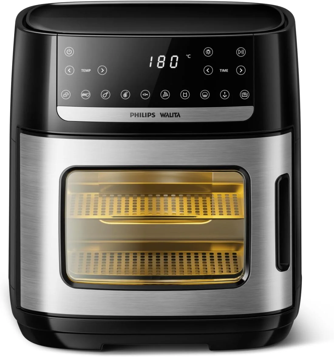 Fritadeira air fryer forno com visor, Philips Walita, 12L, preta, 110v - AI551