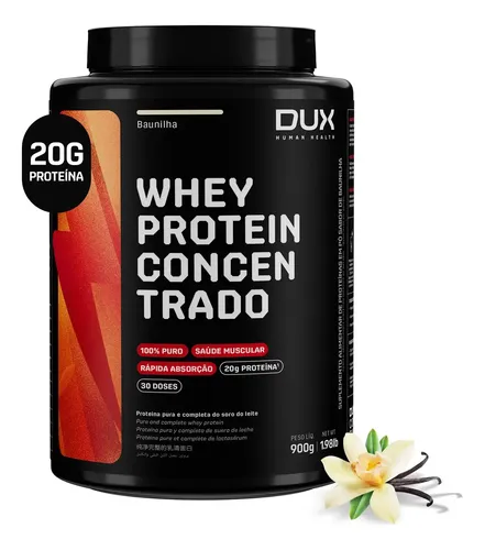 Dux Nutrition Whey Protein Concentrado Pote 900 G Sabor Baunilha