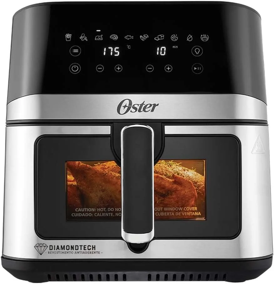 Fritadeira Inox DiamondTech Oster 7,5L com Visor Transparente - 220V