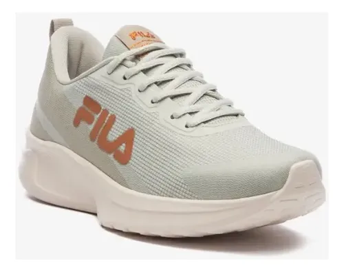Tênis Fila Vector Feminino Esportivo Caminhada Original Bege Logo 34,0 Br