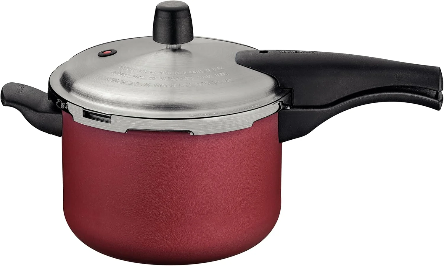 Panela de Pressão Tramontina Vancouver Effect em Alumínio com Revestimento Interno e Externo em Antiaderente Starflon Max Vermelho 20 cm 4,5 L