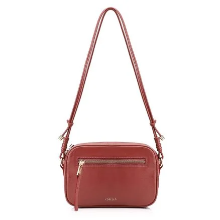 Bolsa Transversal - Couro Vermelho