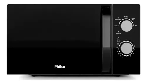 Micro-ondas Philco 20l Preto Painel Mecânico Pmo23m 127v