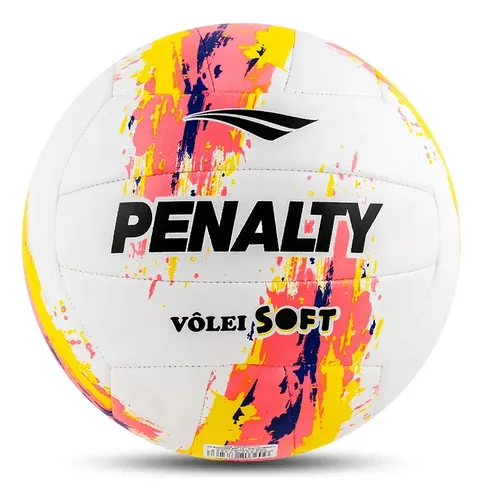 Bola Vôlei Soft Xxiii Penalty Cor Branco -Rosa -Amarelo