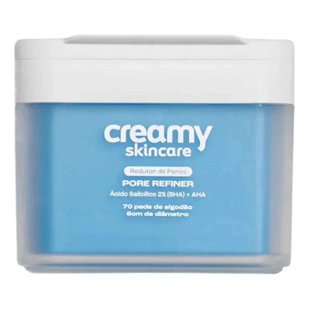 Creamy Skincare Pore Refiner 70 Pads | Suaviza Poros Dilatados, Refina Textura, Controla Oleosidade, Ação Tonificante