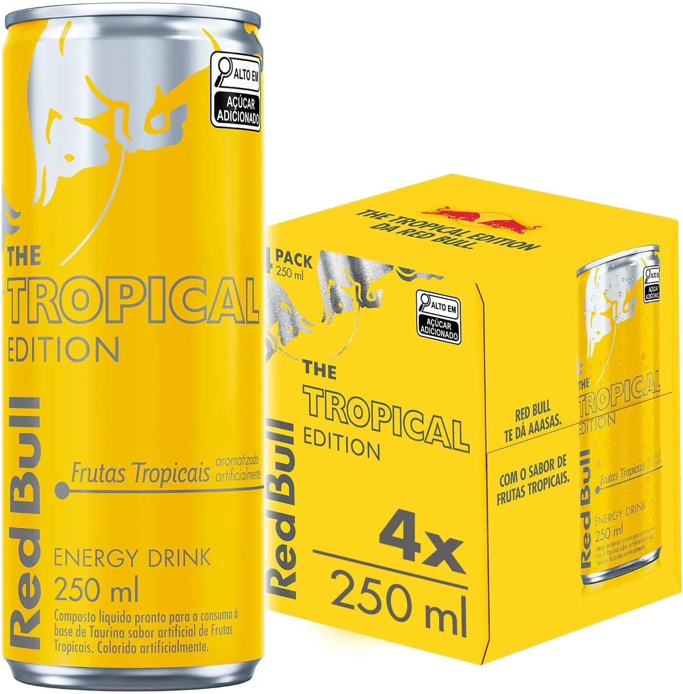 Red Bull Energético, Tropical, 250ml, 4 latas