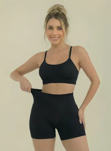 Conjunto Feminino Academia Top E Shorts Poliamida Demillus